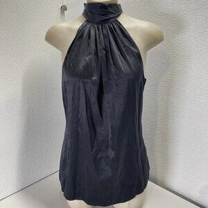 NEW RAMY BROOK Women’s Lori Silk High Neck Tank Top Blouse Black Size M